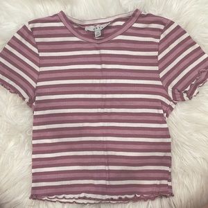 gaze trendy pink stripes baby tee